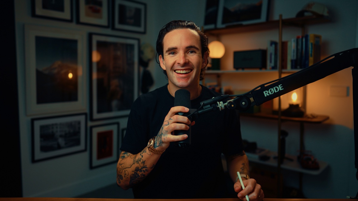 Tom recording a video reply